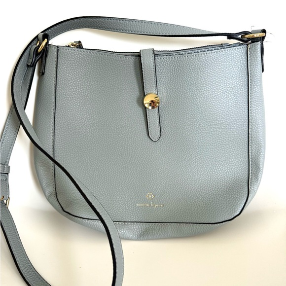 Anthropologie Nanette Lepore Light Teal/Light Gray/Green Shoulder Bag - Picture 1 of 7
